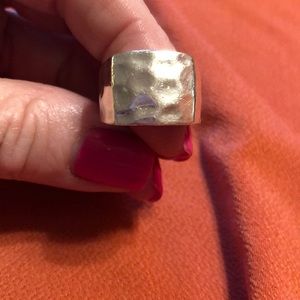 Sterling silver honeycomb pattern ring size 6